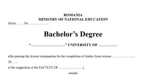Diploma de licenta/Bachelor's Degree